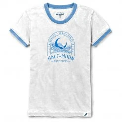 Half-Moon Outfitters Women's Ringer Moon Arch Short Sleeve T-Shirt For Women