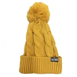 Half-Moon Outfitters Diamond Bird Chunky Twist Knit Beanie With Cuff & Pom Half-Moon Collection