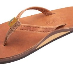 Rainbow Footwear Luxury Leather Single Arch Narrow Strap Sandals For Women