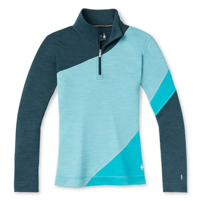 Smartwool Merino 250 Base Layer Colorblock 1/4 Zip For Women Women's 3 Smartwool Merino 250 Base Layer Colorblock 1/4 Zip For Women Women's