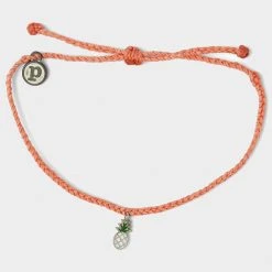 Pura Vida Silver Enamel Pineapple Bracelet Women's