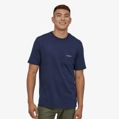 Patagonia Line Logo Ridge Pocket Responsibili-Tee For Men Men's 19 Patagonia Line Logo Ridge Pocket Responsibili-Tee For Men Men's
