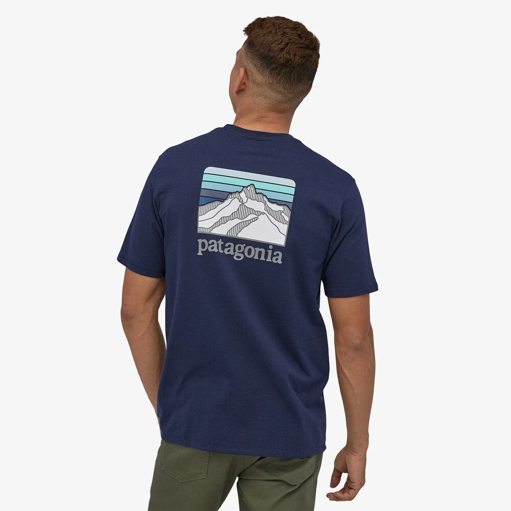 Patagonia Line Logo Ridge Pocket Responsibili-Tee For Men Men's 9 Patagonia Line Logo Ridge Pocket Responsibili-Tee For Men Men's
