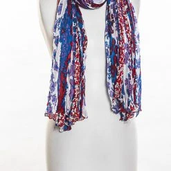 VSA Purple Flowers Scarf For Women