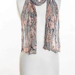 VSA Stripes With Flowers Scarf for Women