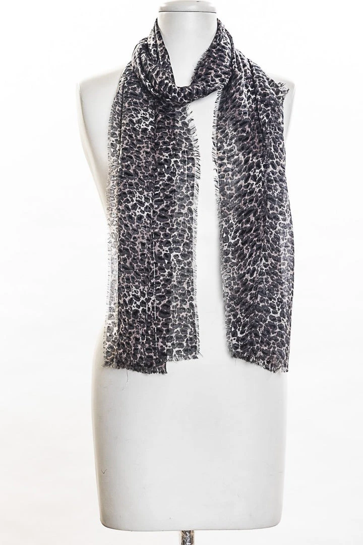 VSA Animal Print On Lurex Scarf For Women 3 VSA Animal Print On Lurex Scarf For Women