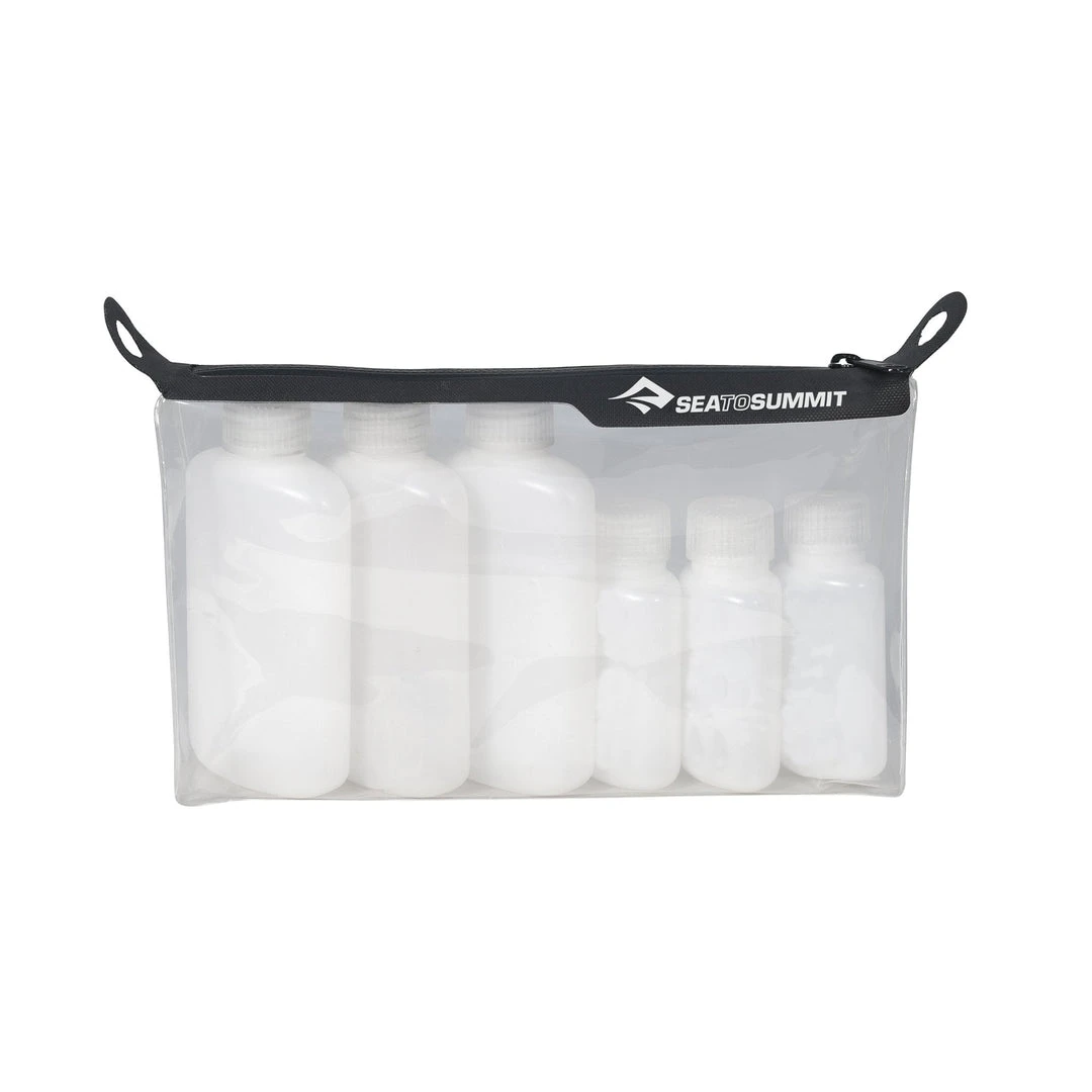Sea To Summit Gear Travelling Light TPU Clear Zip Pouch With Bottles 3 Sea To Summit Gear Travelling Light TPU Clear Zip Pouch With Bottles