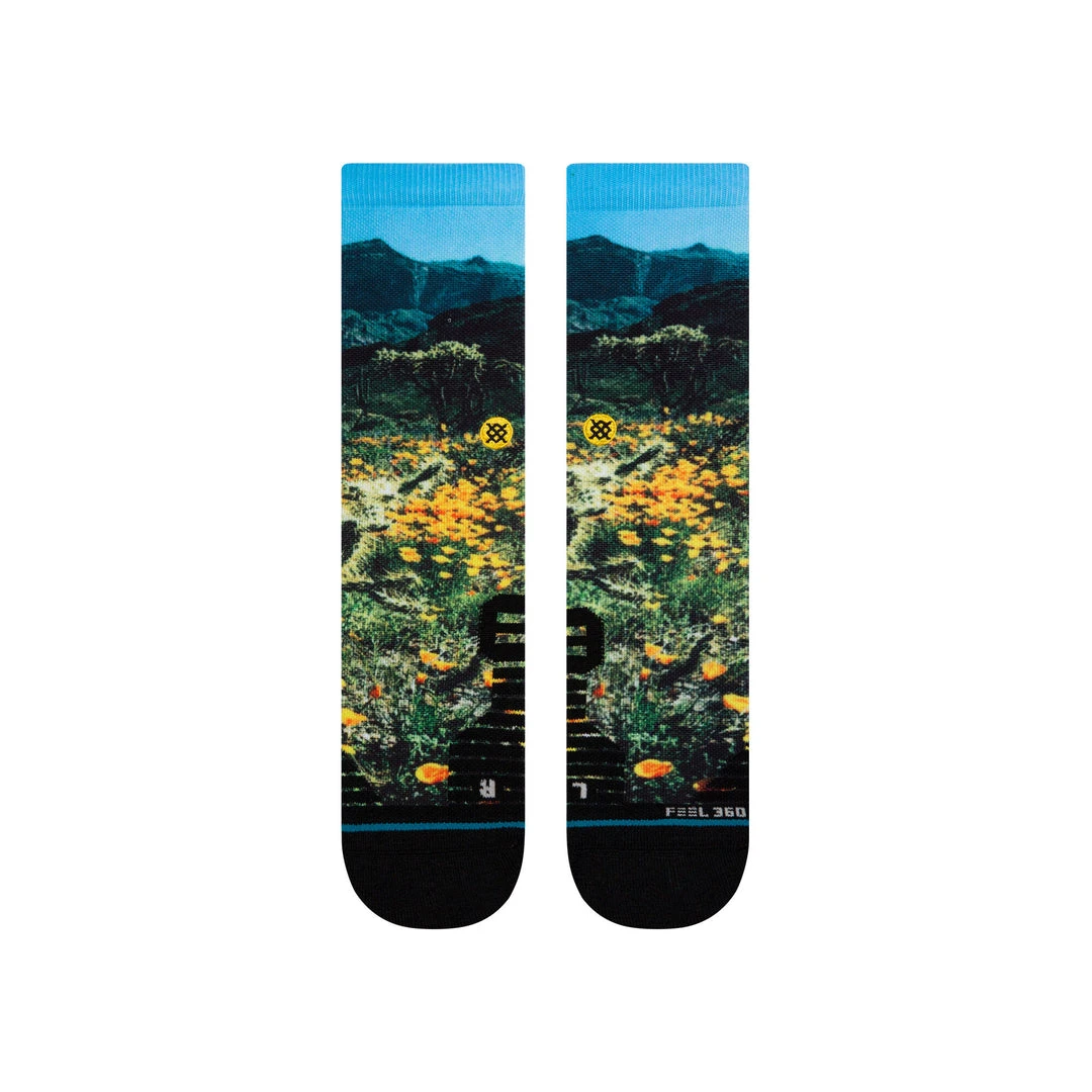 Stance National Geographic Poppy Trails Crew Socks For Men Men's 4 Stance National Geographic Poppy Trails Crew Socks For Men Men's