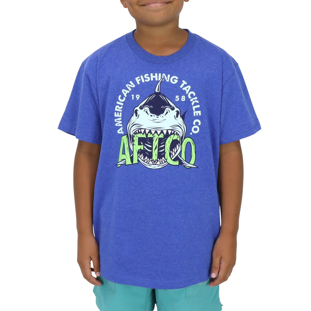 AFTCO Sharko Short Sleeve T-Shirt For Boys Kids' 4 AFTCO Sharko Short Sleeve T-Shirt For Boys Kids'
