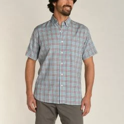 Duck Head Men's Bristol Plaid Twill Short Sleeve Shirt For Men