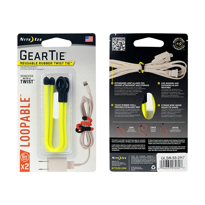 Nite Ize Gear Tie With Loop 3 Nite Ize Gear Tie With Loop