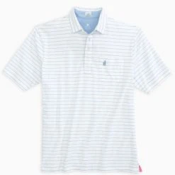 Johnnie-O Neese Striped Original 4-Button Polo Shirt For Men Men's