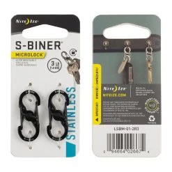 Nite Ize S-Biner Microlock Stainless Steel 2-Pack Gear