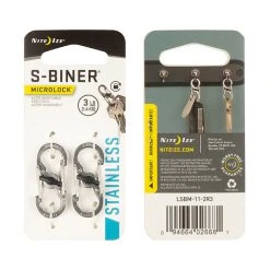 Nite Ize S-Biner Microlock Stainless Steel 2-Pack Gear
