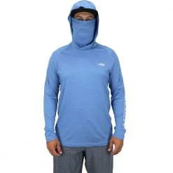 AFTCO Men's Yurei Air-O Mesh Hooded Long Sleeve Performance Shirt For Men