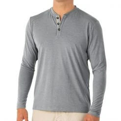 Free Fly Apparel Bamboo Flex Henley For Men Men's