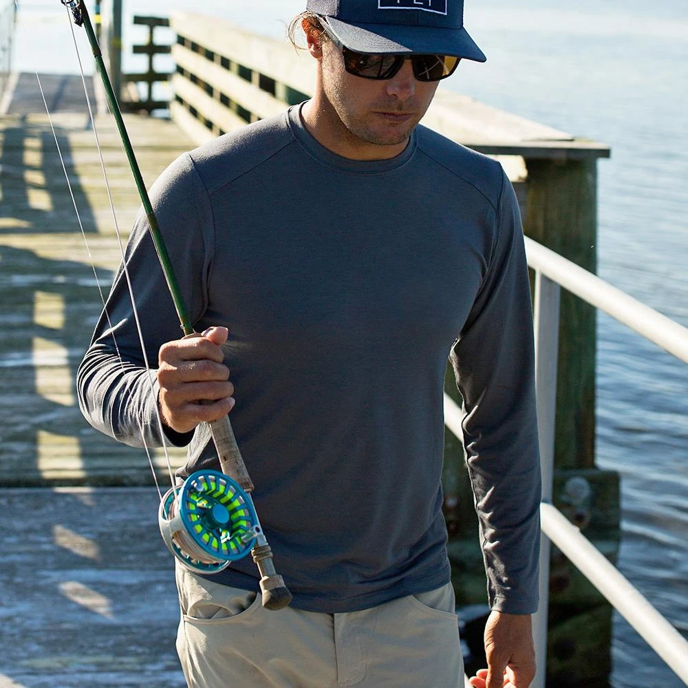 Free Fly Apparel Bamboo Midweight Long Sleeve Shirt For Men Men's 8 Free Fly Apparel Bamboo Midweight Long Sleeve Shirt For Men Men's