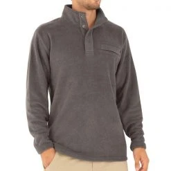 Free Fly Apparel Bamboo Polar Fleece Snap Pullover For Men