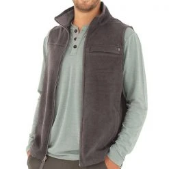 Free Fly Apparel Men's Bamboo Polar Fleece Vest For Men