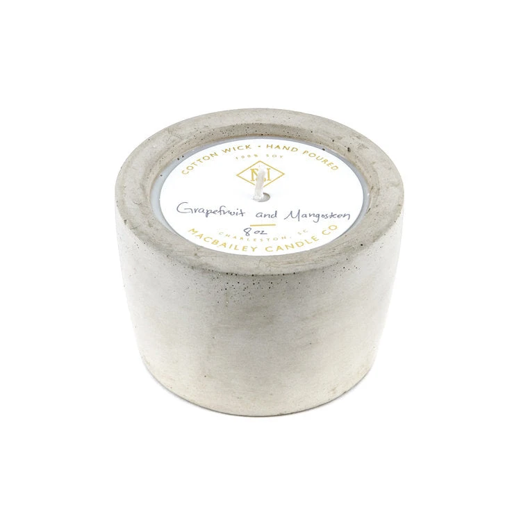 Macbailey Candle Co 8 Oz Concrete Candle - Natural 4 Macbailey Candle Co 8 Oz Concrete Candle - Natural