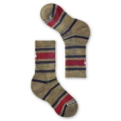 Smartwool Hike Light Cushion Striped Crew Socks For Kids Kids'
