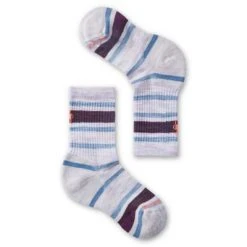 Smartwool Hike Light Cushion Striped Crew Socks For Kids Kids'