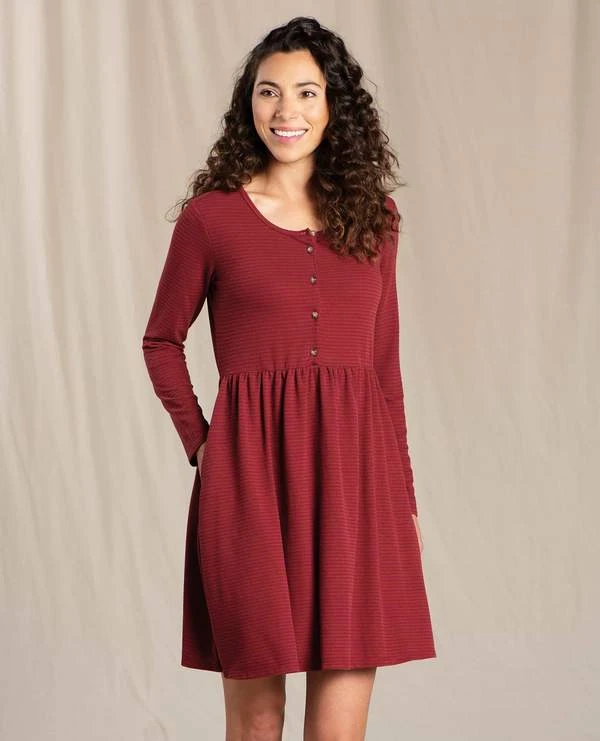 Toad&Co Piru Henley Dress For Women (Past Season) Women's 7 Toad&Co Piru Henley Dress For Women (Past Season) Women's