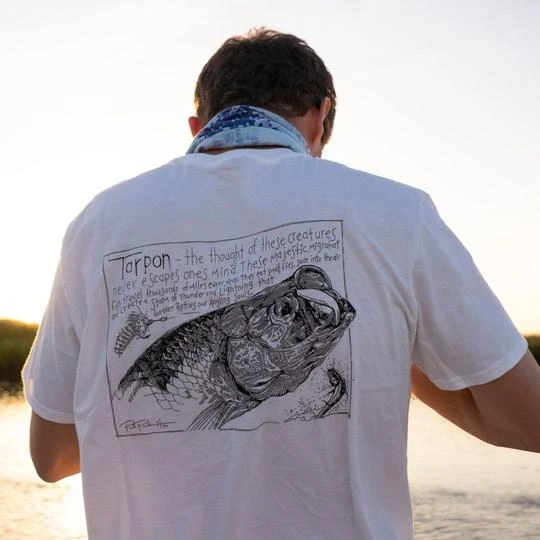 Flood Tide Co Tarpon Journal T-Shirt For Men Men's 4 Flood Tide Co Tarpon Journal T-Shirt For Men Men's