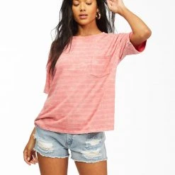 Billabong Women's Beach Stripes Short Sleeve T-Shirt For Women