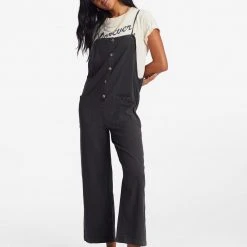 Billabong Beach Cruiser Wide Leg Overalls For Women Women's 12 Billabong Beach Cruiser Wide Leg Overalls For Women Women's
