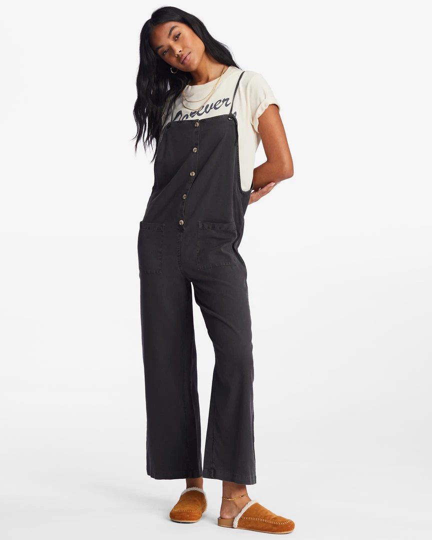 Billabong Beach Cruiser Wide Leg Overalls For Women Women's 6 Billabong Beach Cruiser Wide Leg Overalls For Women Women's