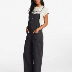 Billabong Beach Cruiser Wide Leg Overalls For Women Women's 13 Billabong Beach Cruiser Wide Leg Overalls For Women Women's