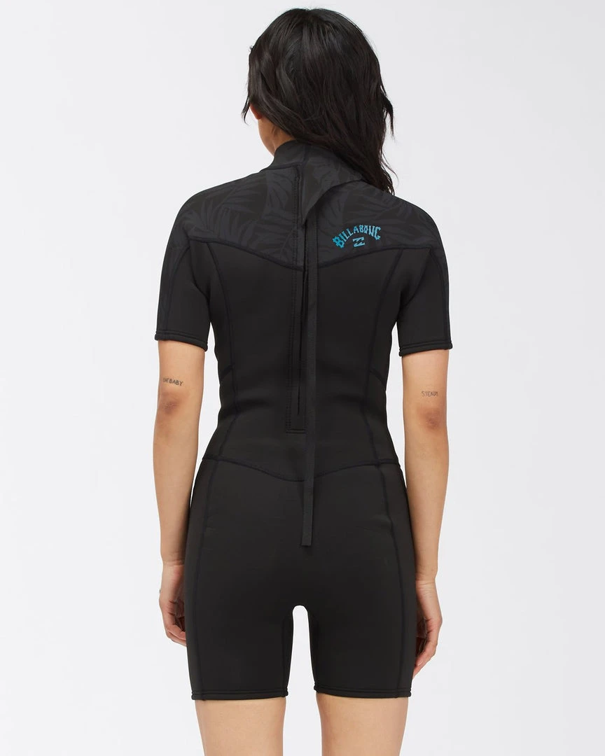 Billabong Women's 2/2 Synergy Back Zip Short Sleeve Springsuit For Women 5 Billabong Women's 2/2 Synergy Back Zip Short Sleeve Springsuit For Women