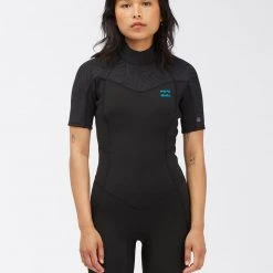 Billabong Women's 2/2 Synergy Back Zip Short Sleeve Springsuit For Women