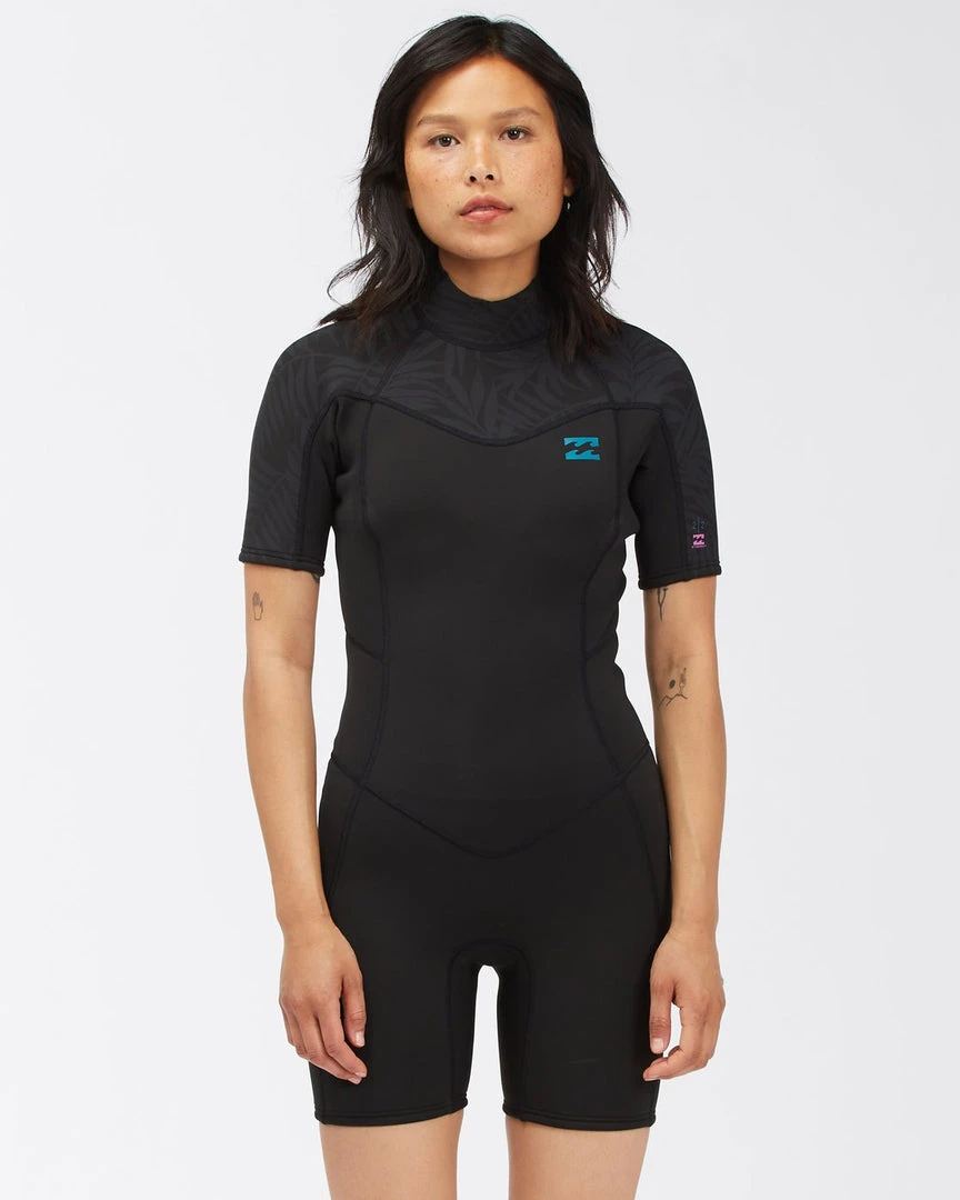 Billabong Women's 2/2 Synergy Back Zip Short Sleeve Springsuit For Women 3 Billabong Women's 2/2 Synergy Back Zip Short Sleeve Springsuit For Women
