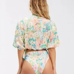 Billabong Women's Too Cute Puff Sleeve Crop Top For Women