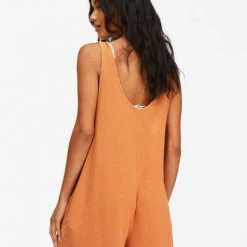 Billabong Women's Fade Away Button-Up Knit Romper For Women 9 Billabong Women's Fade Away Button-Up Knit Romper For Women