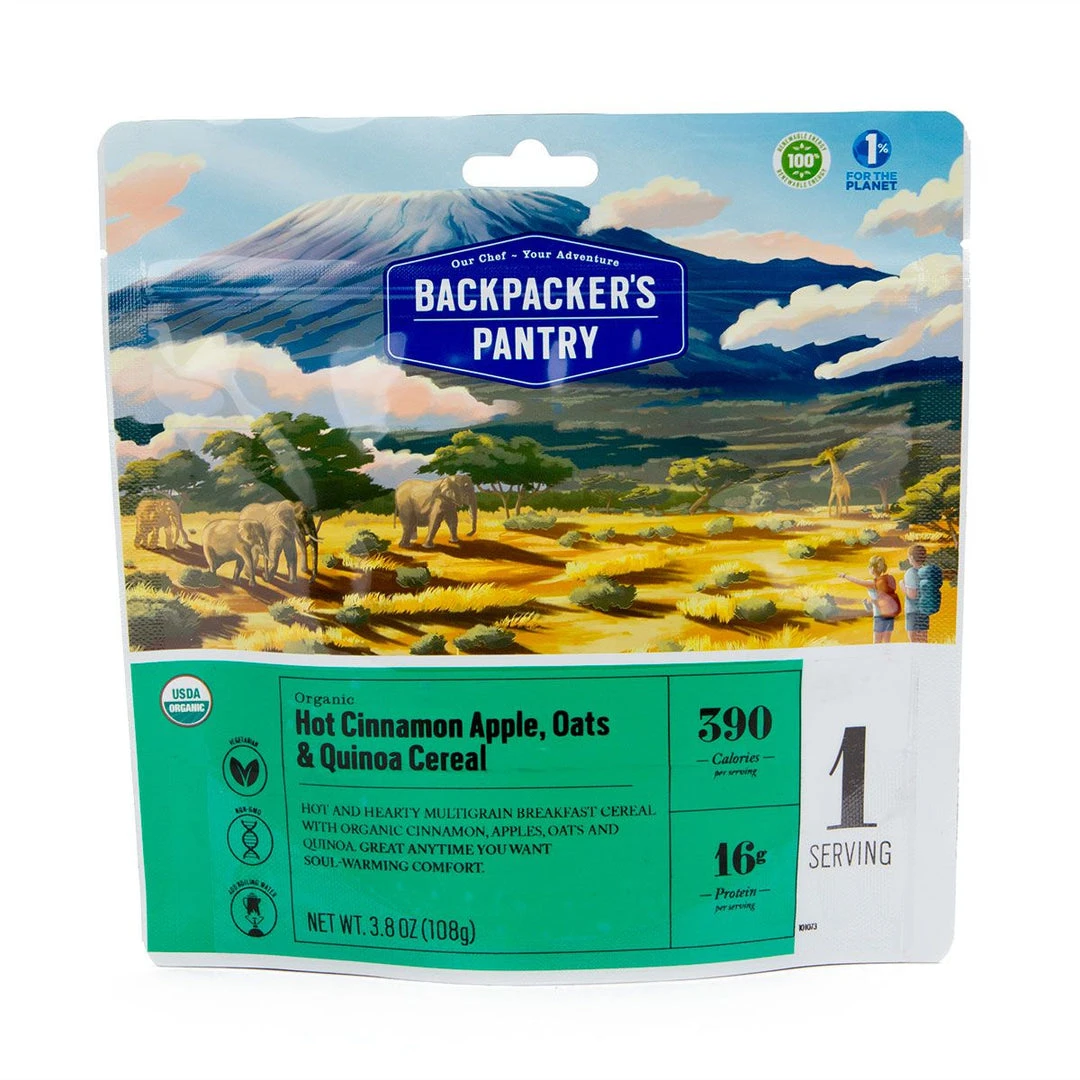 Backpacker's Pantry Organic Cinnamon Apple Oats & Quinoa Gear 3 Backpacker's Pantry Organic Cinnamon Apple Oats & Quinoa Gear