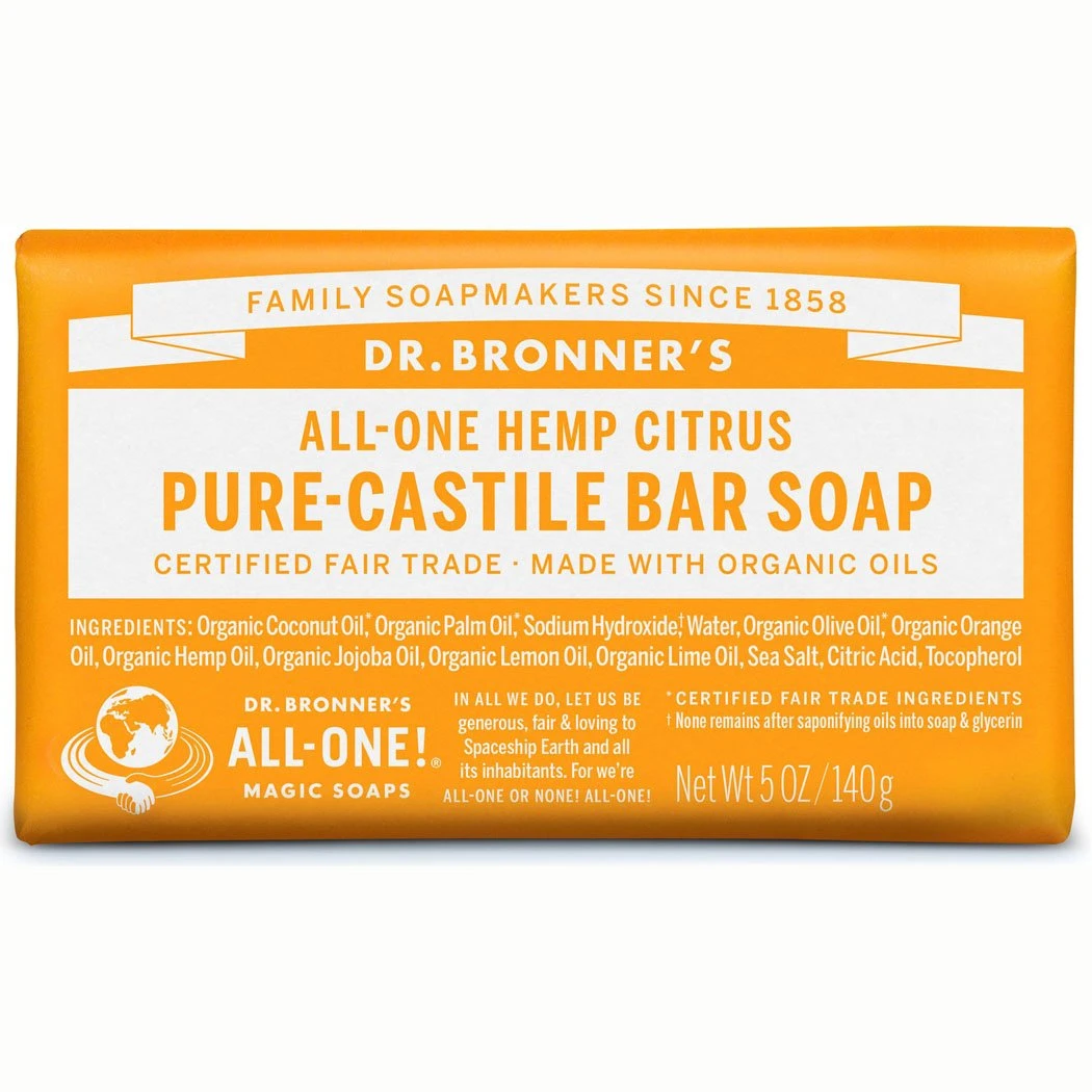 Dr. Bronner's Citrus Pure-Castile Bar Soap 3 Dr. Bronner's Citrus Pure-Castile Bar Soap