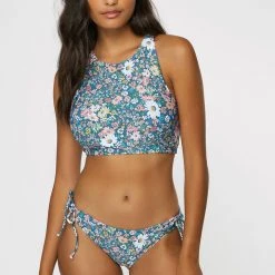 O'Neill Women's Eliza Ditsy Sunzal Racer Back Crop Top For Women