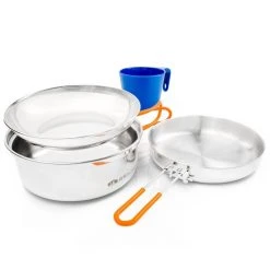 GSI Outdoors Glacier Stainless 1-Person Mess Kit