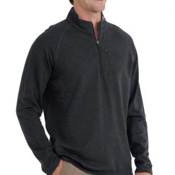 Free Fly Apparel Bamboo Heritage Fleece Quarter Zip For Men Men's