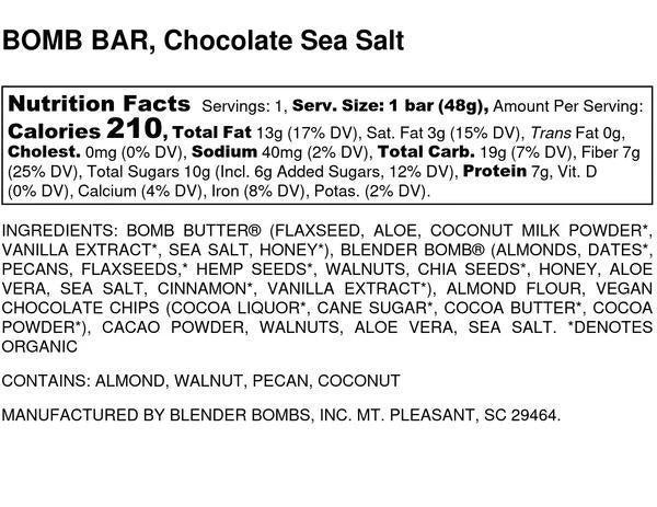 Blender Bombs Cacao & Sea Salt Bomb Bar Gear 4 Blender Bombs Cacao & Sea Salt Bomb Bar Gear