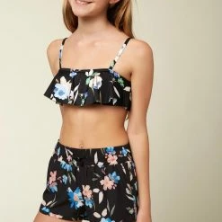 O'Neill Kids' Lane Printed Stretch 2” Boardshorts For Girls