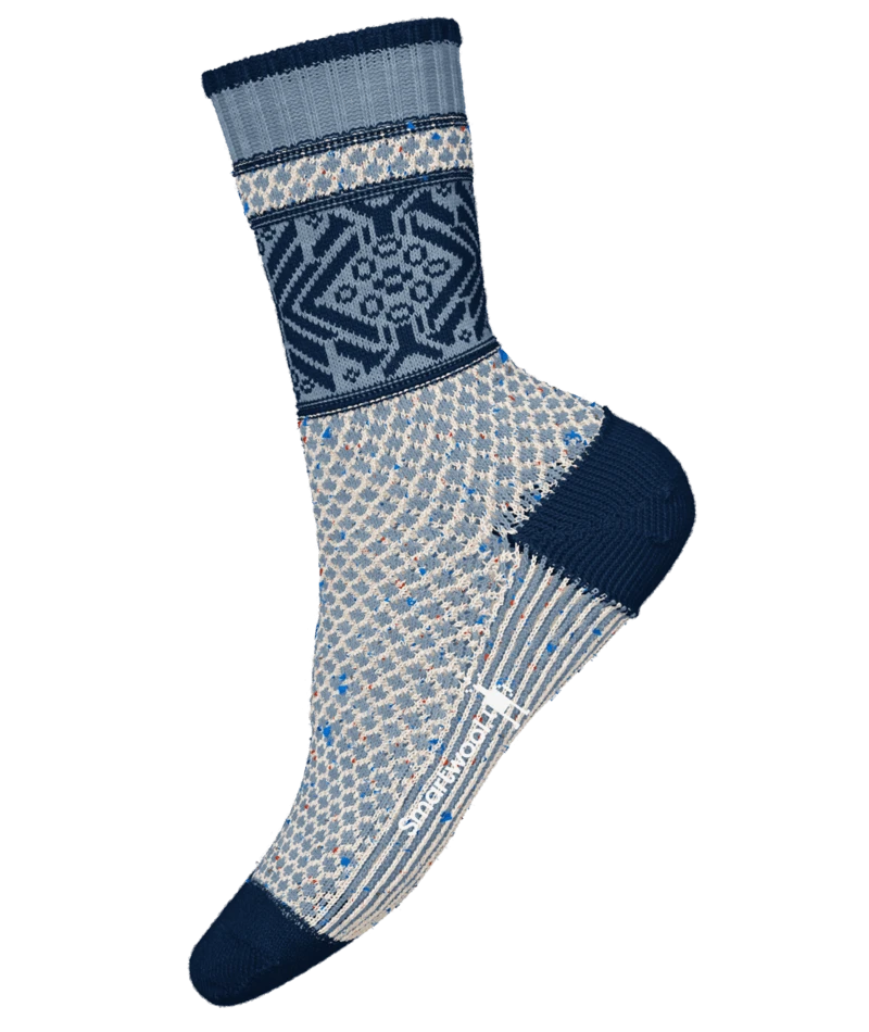 Smartwool Everyday Popcorn Snowflake Pattern Crew Socks For Women Women's 4 Smartwool Everyday Popcorn Snowflake Pattern Crew Socks For Women Women's