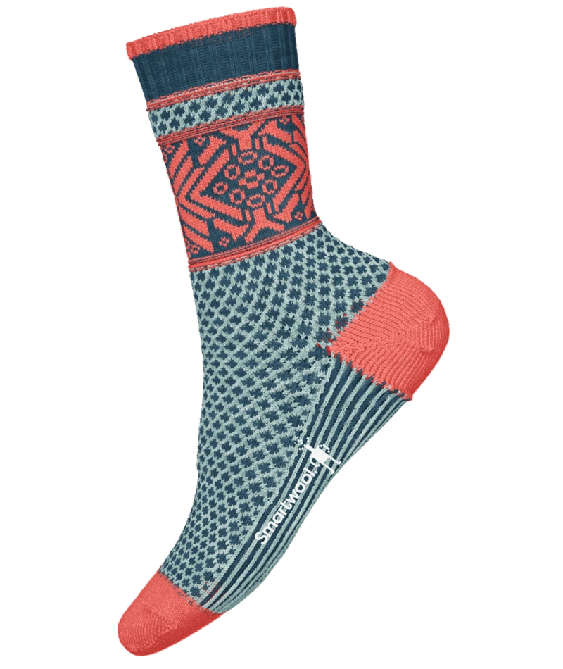 Smartwool Everyday Popcorn Snowflake Pattern Crew Socks For Women Women's 5 Smartwool Everyday Popcorn Snowflake Pattern Crew Socks For Women Women's