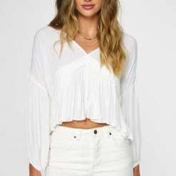 O'Neill Mary Solid Long Sleeve Top For Women Women's