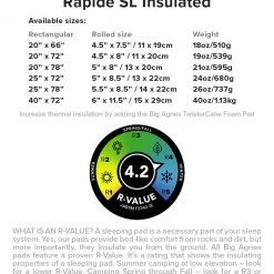 Big Agnes Gear Rapide SL Insulated Sleeping Pad