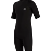 Billabong Men's 2/2 Absolute Back Zip Short Sleeve Flatlock Spring Wetsuit For Men