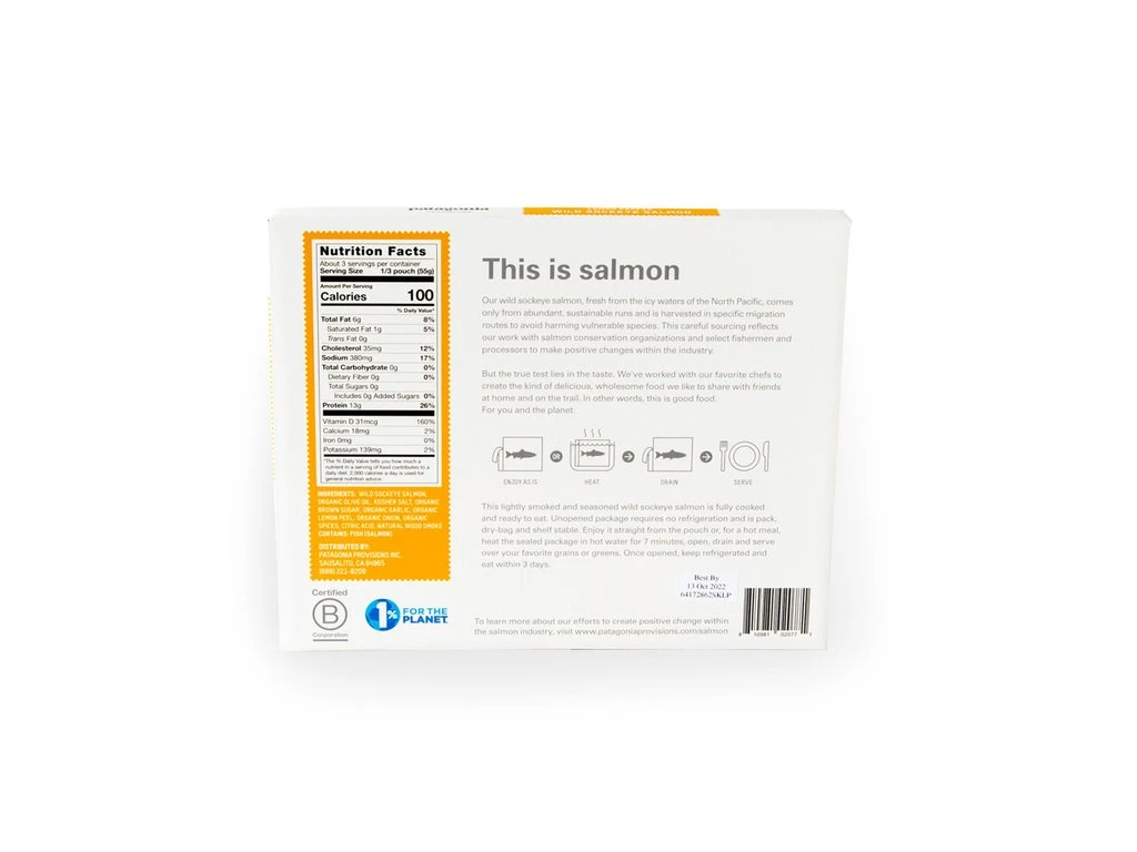 Patagonia Provisions Wild Sockeye Salmon Lemon Pepper Gear 4 Patagonia Provisions Wild Sockeye Salmon Lemon Pepper Gear